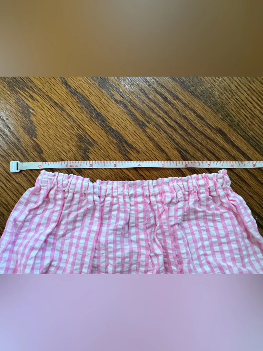 N/A pink gingham
